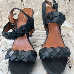 Calvin Klein Black Braided Strap Sandals